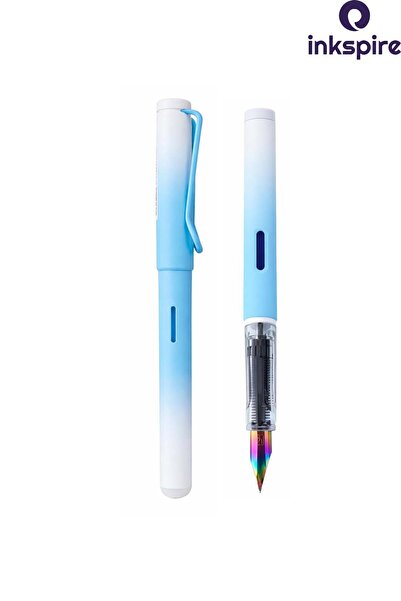 inkspire Calligraphy Fountain Pen with Cartridge 1 Piece Pastel Color Gradien...