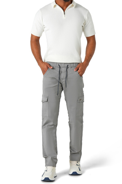 hendam Men's casual comfortable trousers with elastic waistband and drawstrings