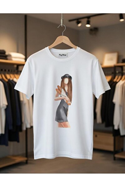 playwear تي شيرت نسائي مطبوع عليه خبز الباجيت مريح ومناسب للجنسين