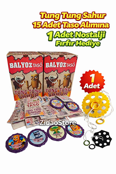 Emrah Gültekin Tung Tung Balyoz Taso Seti 15 Adet + 1 Adet Fırfır Oyuncak ve ...