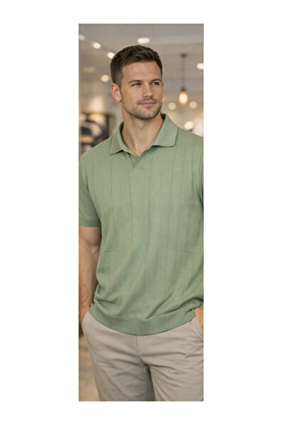 GAFE MODA Men's Polo Collar Tricot T-Shirt