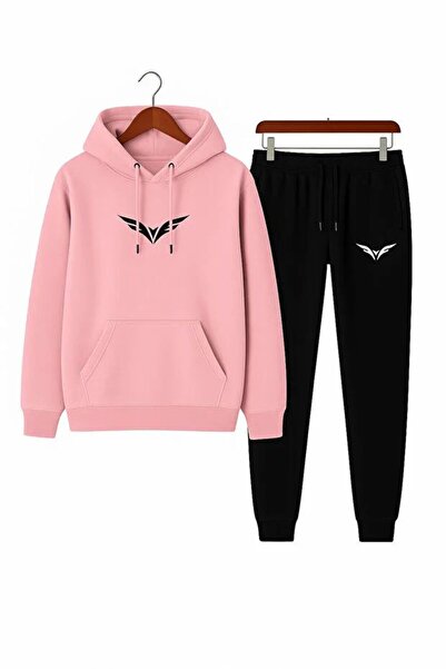 DİVİN Basic Hooded 2-Piece Sports Set – Unisex Sweatpants 2-Piece Set