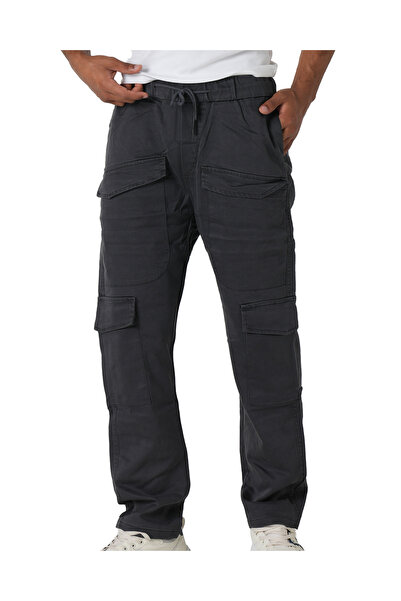 hendam Men's casual comfortable trousers with an elastic waistband