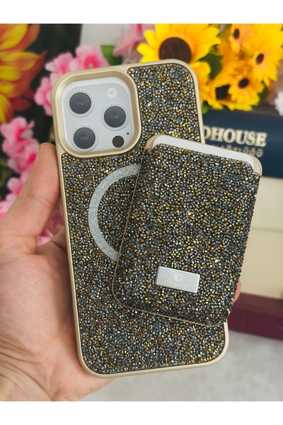 CaseHub (2 في 1) حافظة آيفون 15 برو ماكس متوافقة مع ماج سيف مع حامل بطاقات وم...