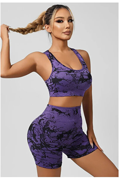 UNİBOX Set pentru Femei, Bustiera si Pantaloni Scurti pentru Fitness si Activ...