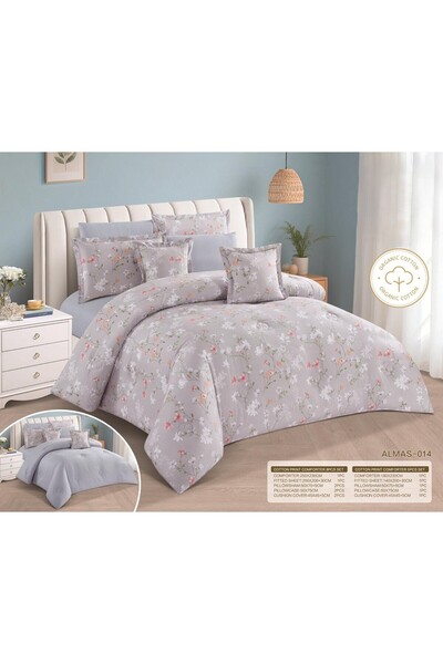 NAJMA Single and twin bed sheet set, 100% Cotton , double-sided, with fixed f...