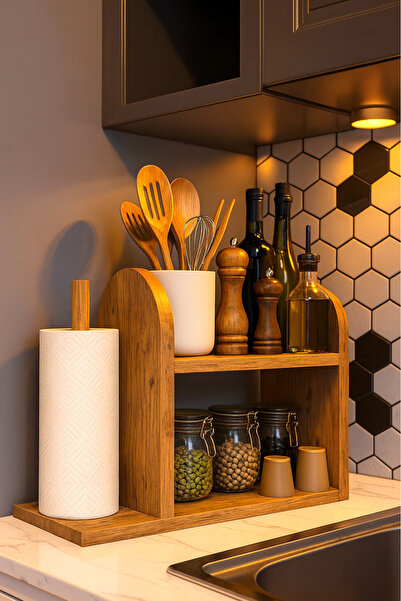 Empressco Pratik ve Şık Mutfak Rafı, Tezgah Üstü Düzenleyici ve Peçetelik