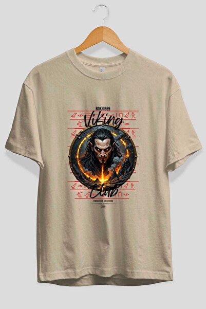 Ankhises Loke 2 front Štampano bež Oversize kroj T-shirt muškarci žene Pamuk ...