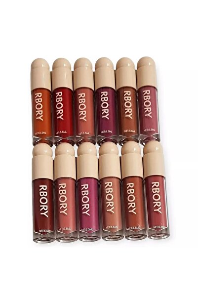 rbory Long-lasting matte liquid lipsticks, 12 colors