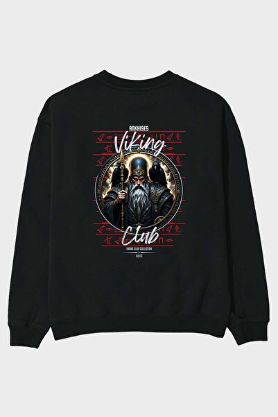 Ankhises Odin 1 Μαύρο φούτερ με στάμπα στο πίσω μέρος, ανδρικό, γυναικείο, un...