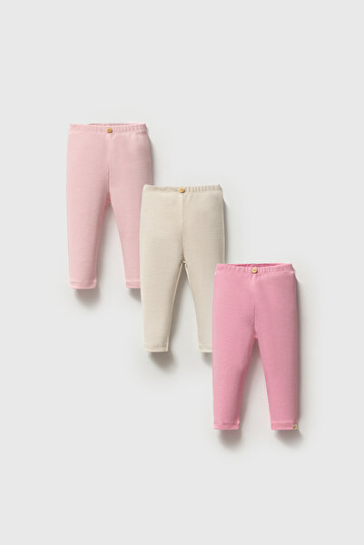 Alya&Alin Baby 3-Piece Ribbed Flexible Baby Tights 0-2 Years