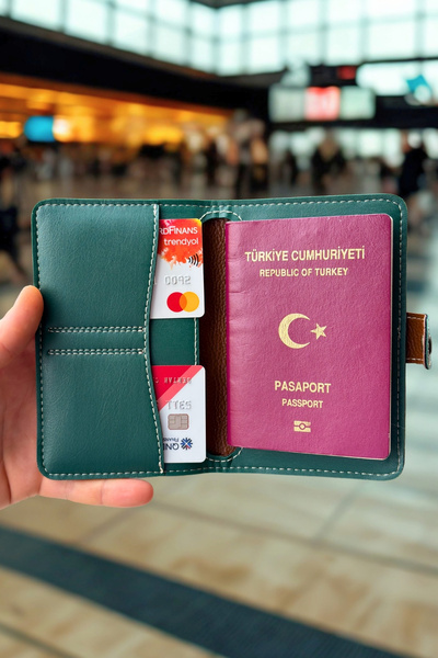 Vardo [ We Write Name ] Esther Design Business Card Holder Wallet & Passport & License Case Unisex