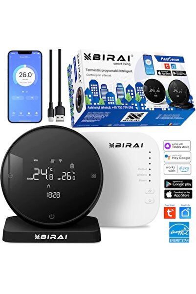 BIRAI Έξυπνος θερμοστάτης HeatSense WiFi, προγραμματιζόμενος, έλεγχος με εφαρ...