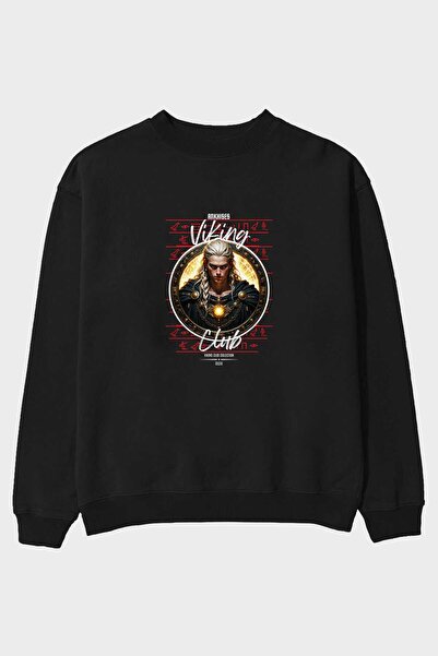 Ankhises Viking Mythology Series 14 Pre-Printed Oversize Sweatshirt Men Women...