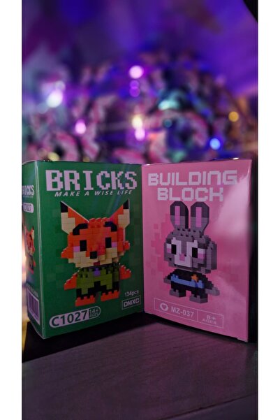 Mirlara Judy Hopps ve Nick Wilde Mini Blok Yapım Seti