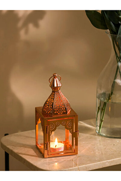 LC Waikiki LCW HOME Sarı Fener Görünümlü Metal Mumluk 18 Cm