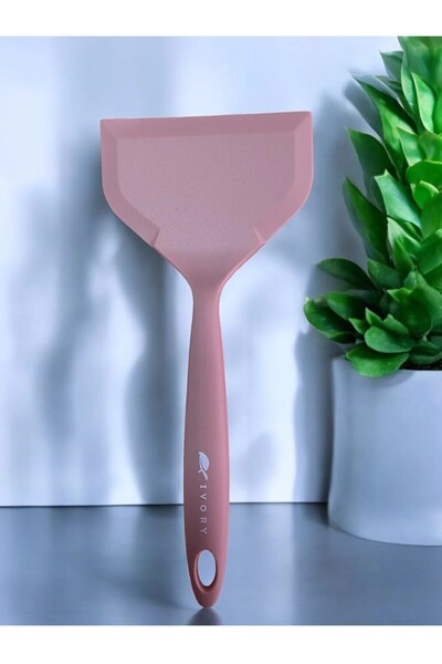 IVORY Isıya Dayanıklı Yanmaz Yapışmaz Geniş Ağızlı Jumbo Boy Silikon Spatula ...