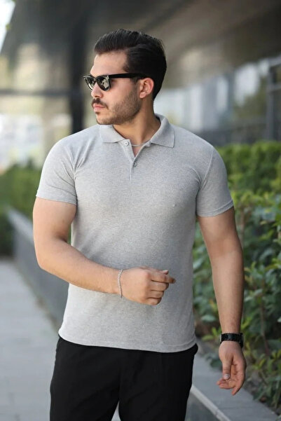 USLUCAN ALIŞVERİŞ Men's Short Sleeve Collared T-Shirt