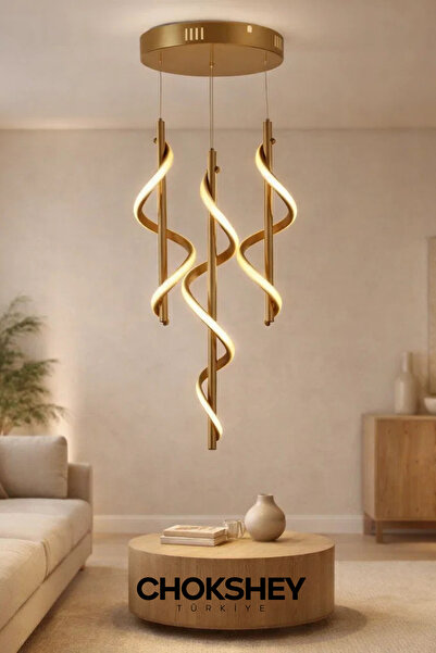 Onba Lüks Spiral Led Sarkıt Avize Modern Tasarım, Zarif Işıltı