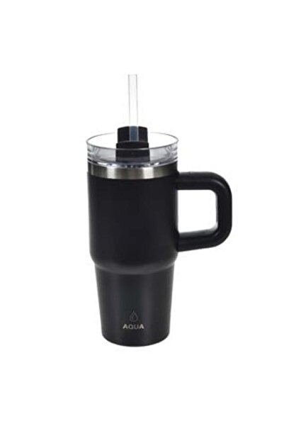 OEM Black Stainless Steel Thermos Mug with Handle 420 ml