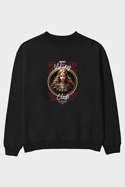 Ankhises Freya Front Printed Oversized Sweatshirt for Men and Women Unisex