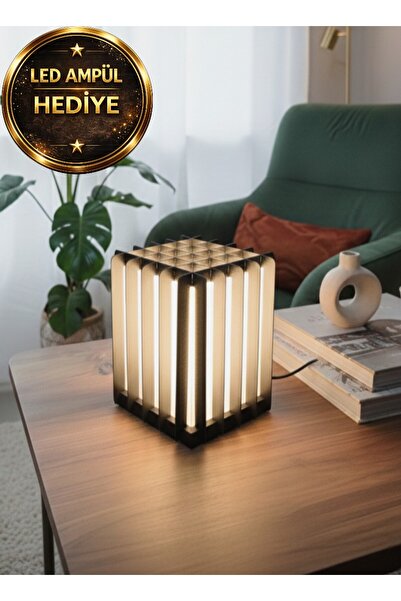 ProLaz Dekoratif Vintage Masa Lambası LED AMPÜL HEDİYELİ Gün Işığı Sarı LED I...