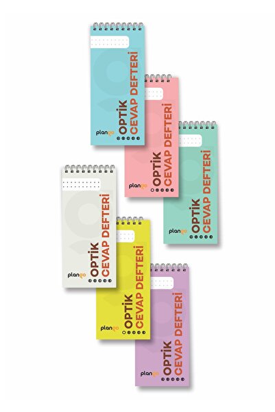 Plango Optik Cevap Defteri TÜM RENKLER (6 Adet - 300 Sayfa) Sınava Hazırlık O...