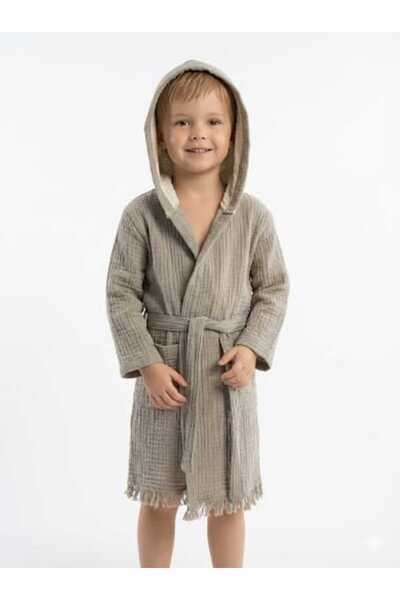 Netodak Muslin Fabric Bathrobe Muslin Boys Girls Unisex Muslim Sea Bathrobe S...
