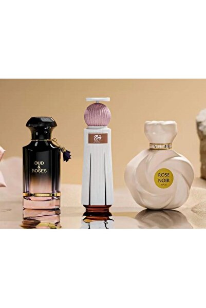 Ahmed Al Maghribi Marj and Oud & Rose With Rose Noir Combo Pack of 3 Luxury P...