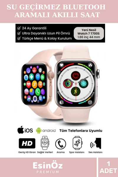 EsinÖz #AkıllıSaat Watch 7 Su Geçirmez Bluetooth Aramalı T700s Tüm Telefonlar...
