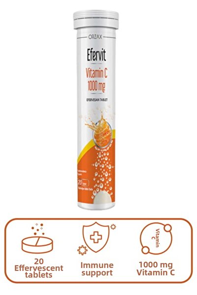 Orzax أقراص فيتامين سي 1000 ملجم 20 قرصًا من إيفيرفيت