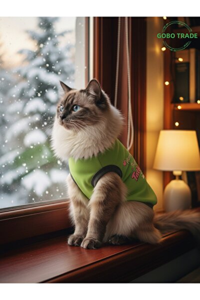 Gobo تي شيرت مطبوع عليه Green Hanimiş Benim Tatlışım للقطط والكلاب مقاس كبير/...