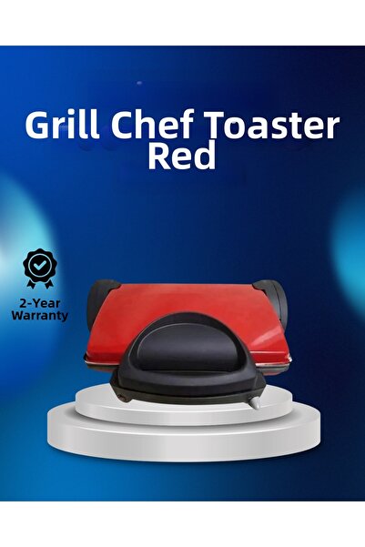 PAZAR DÜNYASI محمصة خبز بلوحة حمراء اللون تتسع لـ 6+ شرائح شواية متعددة السعة