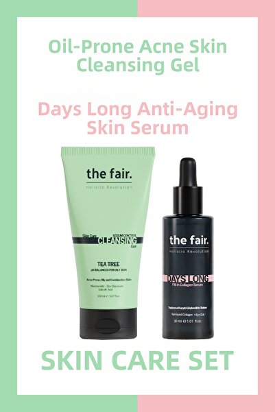 the fair. جل تنظيف البشرة المعرضة لحب الشباب - 150 مل ومصل الكولاجين - 30 مل