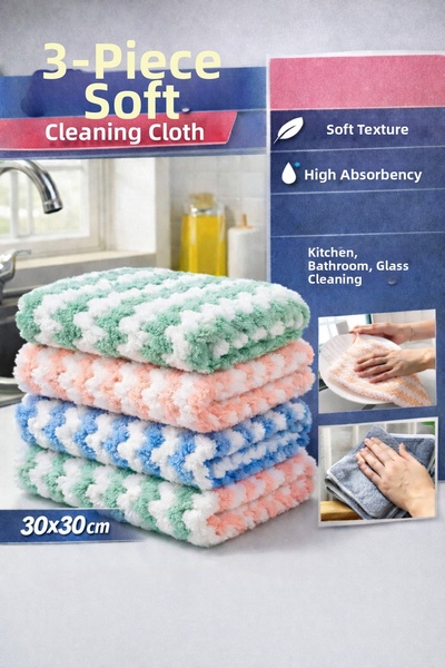 Manosta (3 Τεμάχια) Πανί από μικροΐνες 30x30 εκ. Πανί καθαρισμού και στεγνώμα...