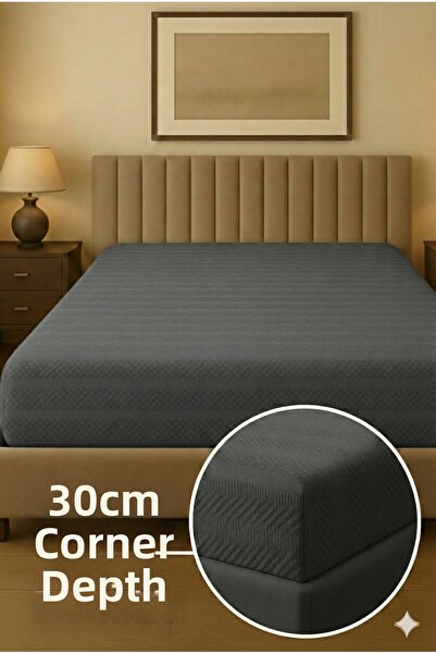 Miabella Home 100% βαμβακερό ελαστικό σεντόνι διπλού κρεβατιού με μαλακή υφή,...