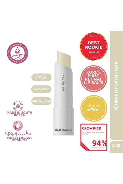 Dr.Different Retinal Lip Balm Clear-Anti-Crack Colorless Lip Balm Containing ...