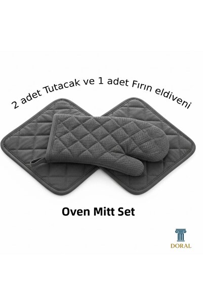 IKEA Rinnig Oven Mitts and 2-Piece Pot Holder Set - Fireproof Heat Resistant ...