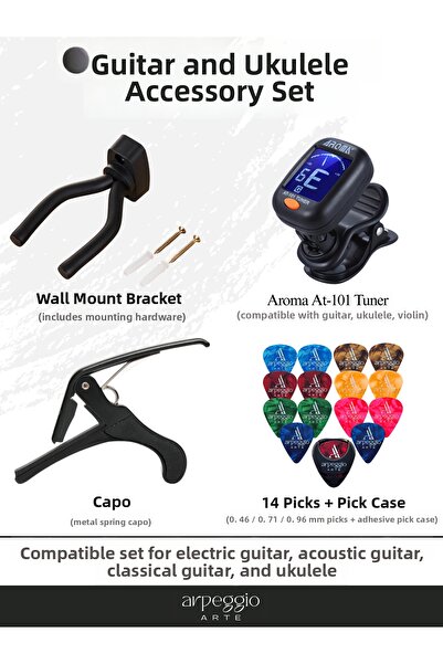 arpeggio ARTE Σετ Αξεσουάρ Κιθάρας & Ουκουλέλε |   Τιουνερ + Κάπο + Λουράκι +...