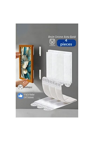 ModaCar Strong Picture Frame Hanging Tape Set of 4 - 6kg Capacity Wall-Punchi...