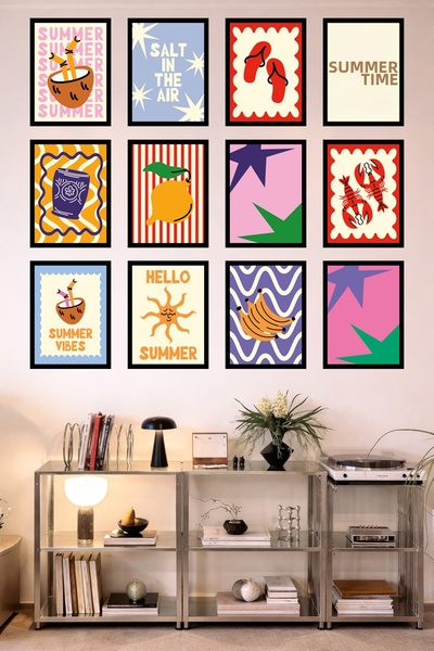 UNT Bucătărie cu aspect de cadru cu 12 rame |   Modern |   Set de pictură cu ...