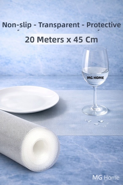 VENON 20 متر ❤️   45 سم ❤️ غطاء رف شفاف مضاد للانزلاق لخزانة الملابس ❤️   غطا...