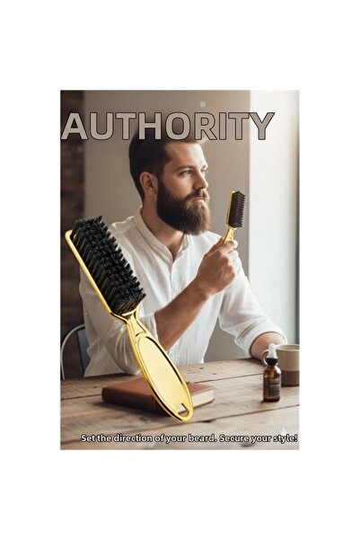 shopwave فرشاة تمشيط اللحية والشارب من BRK GOLD - فرشاة اللحية - للتصفيف ومضا...