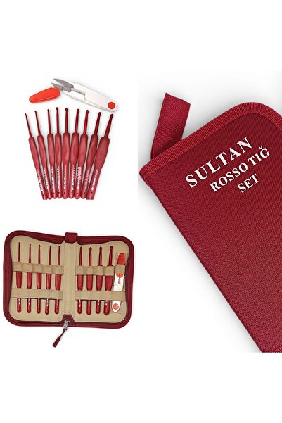 Sultan Rosso 9-Piece Crochet Set