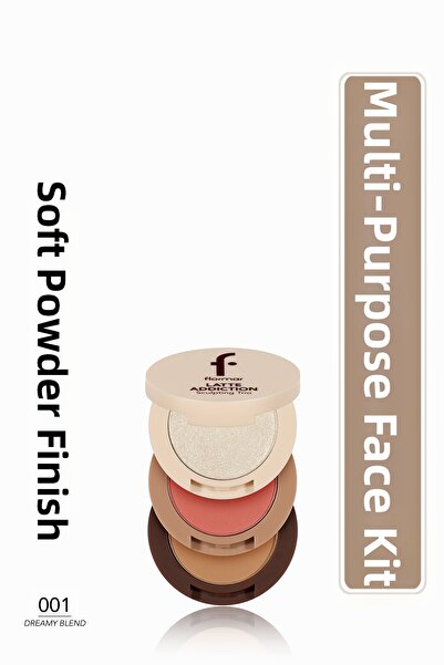 Flormar لوحة أحمر الخدود والمضيء والبرونزر من لاتيه بثلاث طبقات - 001 دريمي ب...