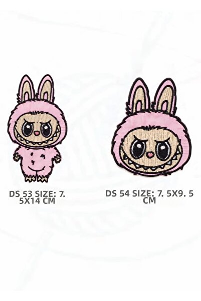 fema aksesuar Iron-On Arma-Patch-Yama Labubu Pink (Set of 2)