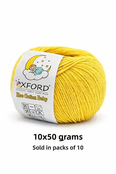 Oxford İplik 10 عبوات من القطن الصديق للبيئة للأطفال - خيط قطني رفيع - كروشيه...