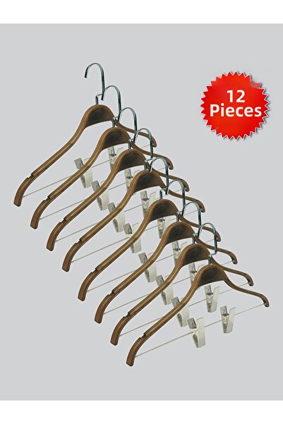 NYN Wooden 8061 Mandalli Nickel Silver Hook Hanger for Clothes, Blouses and S...