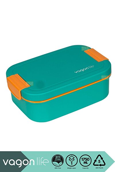 Vagonlife Bento 1030ml Lunchbox New Collection Single Layer 2 Compartments Pp...