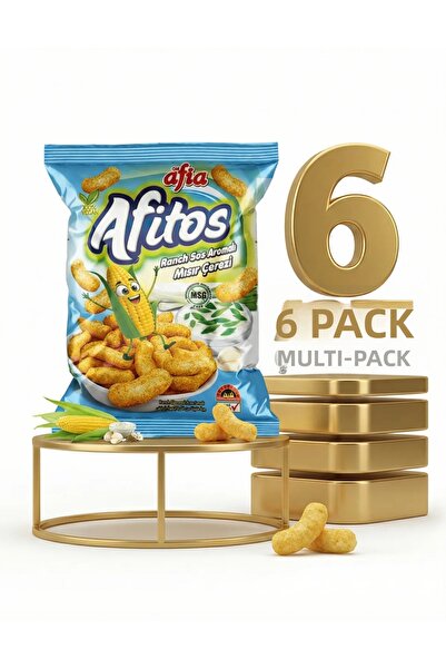 Afia Afitos Ranch Flavored Corn Chips 6X50 Gr